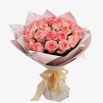 Букет 35 розовых роз 40 см