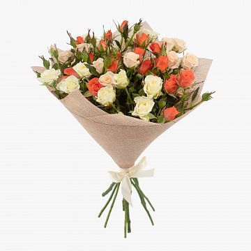 Букет 11 кустовых роз микс