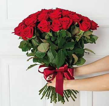 Букет 51 красная роза 40см.