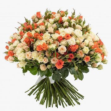 Букет 51 кустовая роза микс