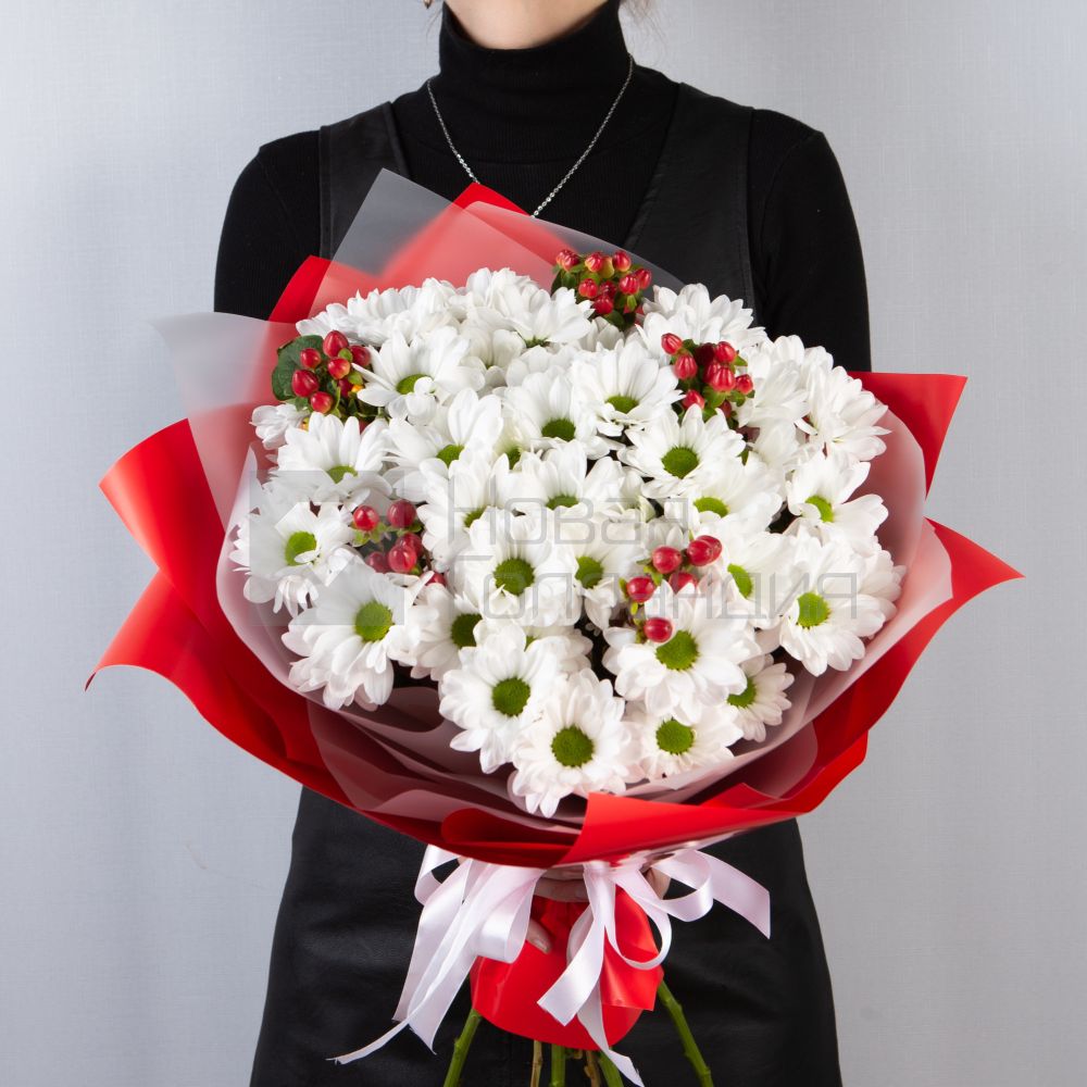 Букет Бакарди из ромашковой хризантемы