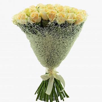 Букет 55 кремовых роз 50 см.