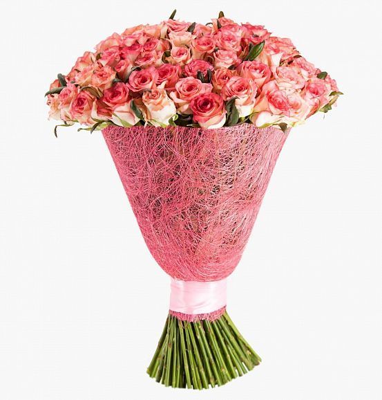 Букет из 151 розовой розы 60 см