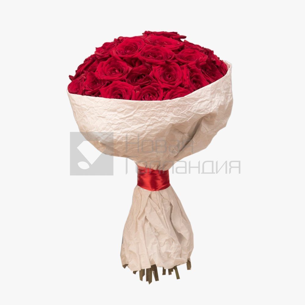 Букет 35 красных роз 50 см