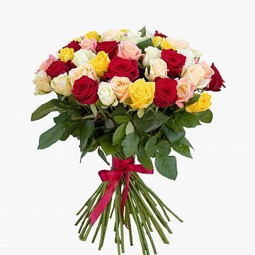Букет 51 роза микс 50 см.